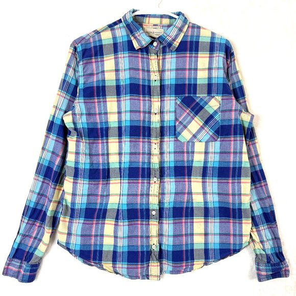 Denim & Supply Ralph Lauren Tops - Ralph Lauren Denim And Supply RL Boyfriend Flannel Tartan Button Up Shirt L